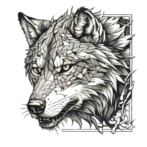 Meaningful wolf warrior tattoo design idea