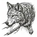 Meaningful wolf warrior tattoo design idea