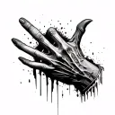 zombie hand scratch marks tattoo design idea