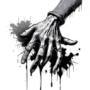 zombie hand scratch marks tattoo design idea
