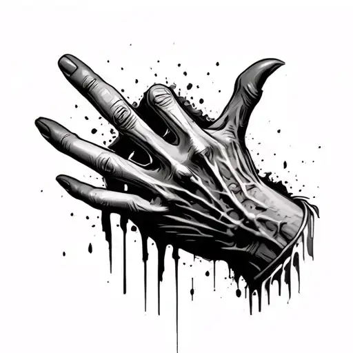 zombie hand scratch marks tattoo design idea