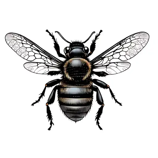 honeycomb bee tattoo design idea