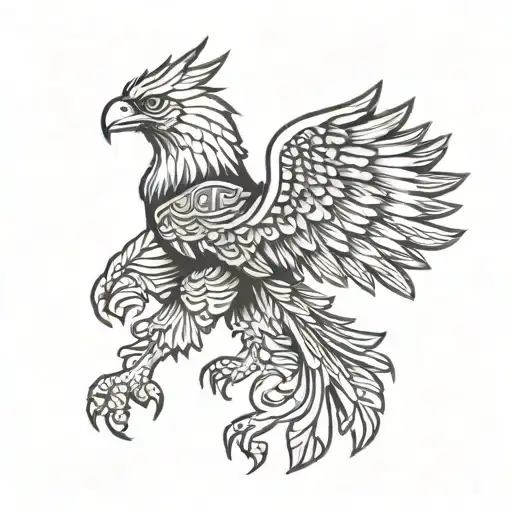 Albanian eagle tattoo design idea