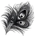 tattoo with peacock feathers from hip to hip, should be wide but not very tall tattoo design idea