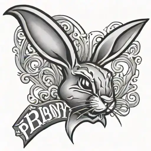 playboy bunny logo tattoo design idea