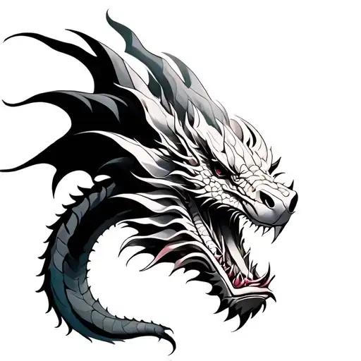 Rainbow Dragon tattoo design idea