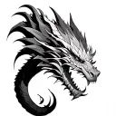 Rainbow Dragon tattoo design idea