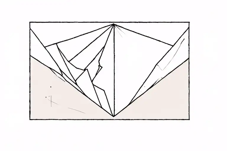 geometric platos allegory of the cave tattoo design idea