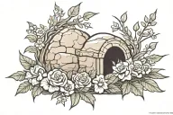 empty tomb  tattoo design idea