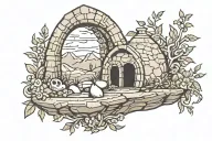 empty tomb  tattoo design idea
