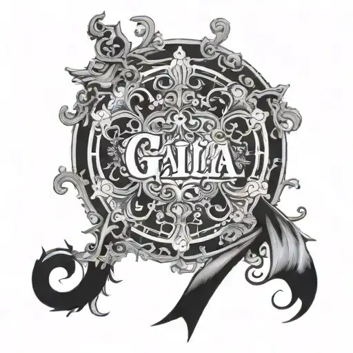 last name Gala MMVIII IV tattoo design idea