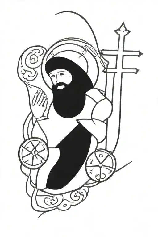 orthodox church tattoo design idea