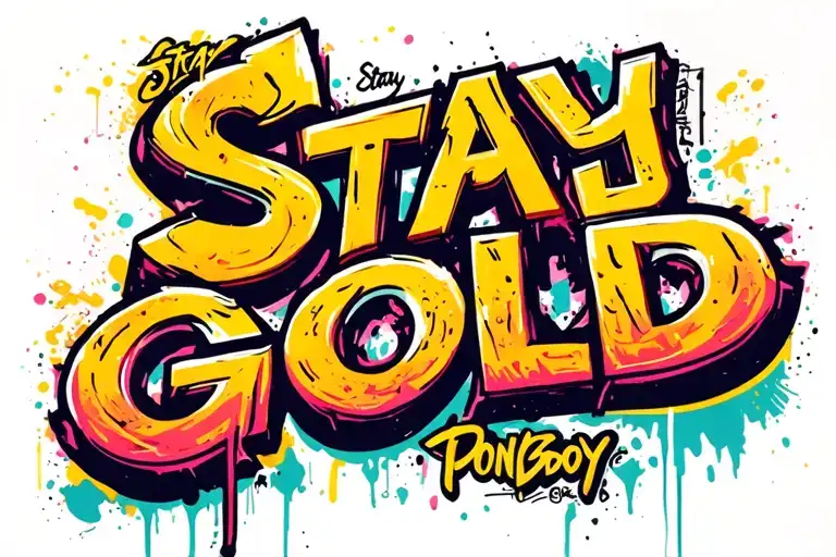 Stay Gold Ponyboy, Stay Gold tattoo design idea