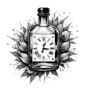 Time In A Bottle tattoo design idea