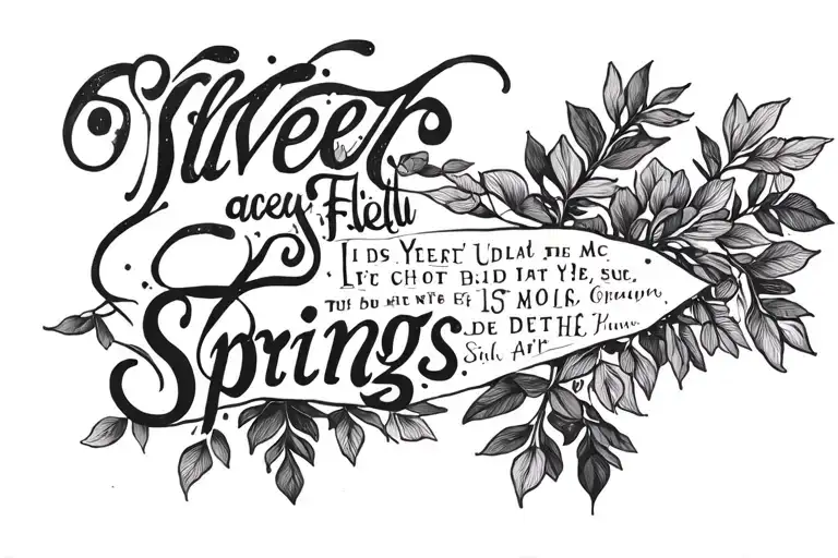 Silver Springs Fleetwood Mac lyrics tattoo design idea