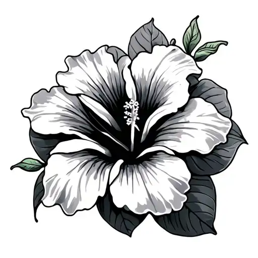 Hawaiian Hibiscus tattoo design idea