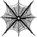 spider webs entwined, spider webs only, no spider, fine line, detail tattoo design idea