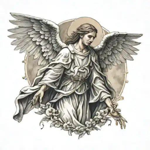 archangel gabriel tattoo design idea