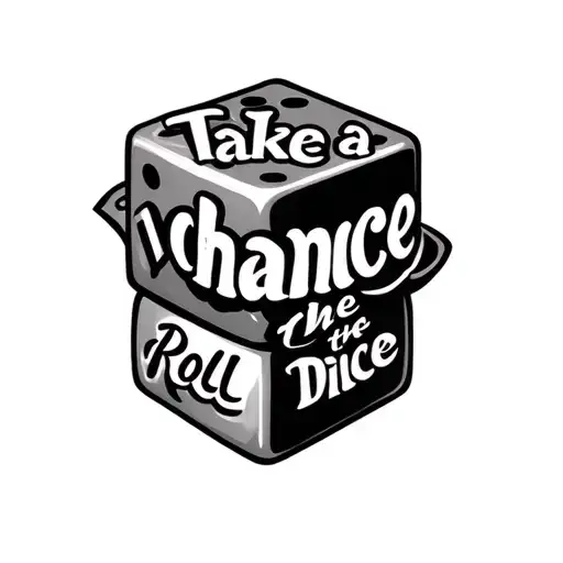 J cole lyrics "Take a chance roll the dice" tattoo design idea