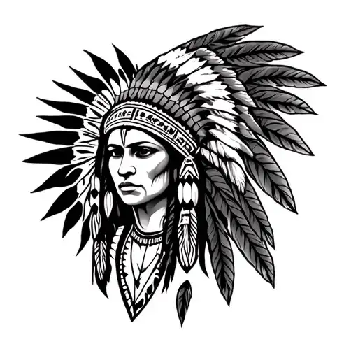 Cherokee indian culture tatoo for woman with broke. past tattoo design idea