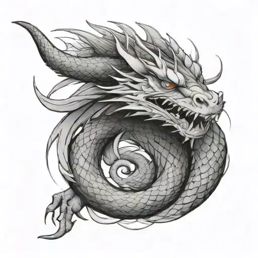 Dragon Wrapped Around Arm tattoo design idea
