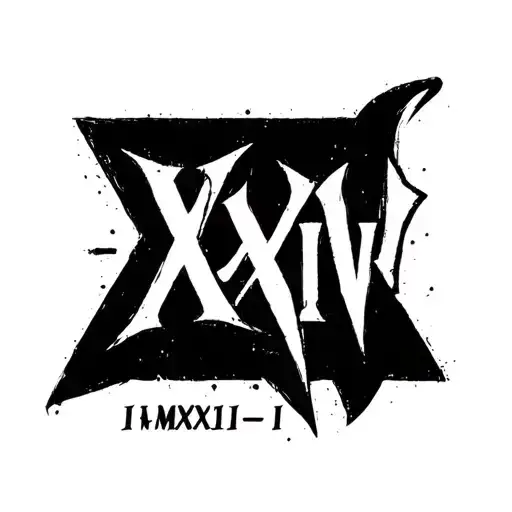 "XXIV • I • MMXXIII" D3 tattoo design idea
