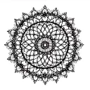 Mandala and lace pattern tattoo design idea