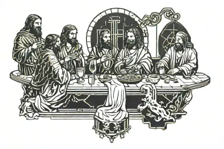 last supper tattoo tattoo design idea