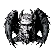 devil half angel tattoo design idea