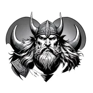 viking warrior tattoo design idea