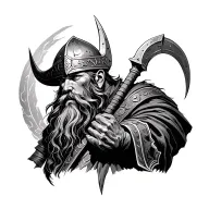 viking warrior tattoo design idea