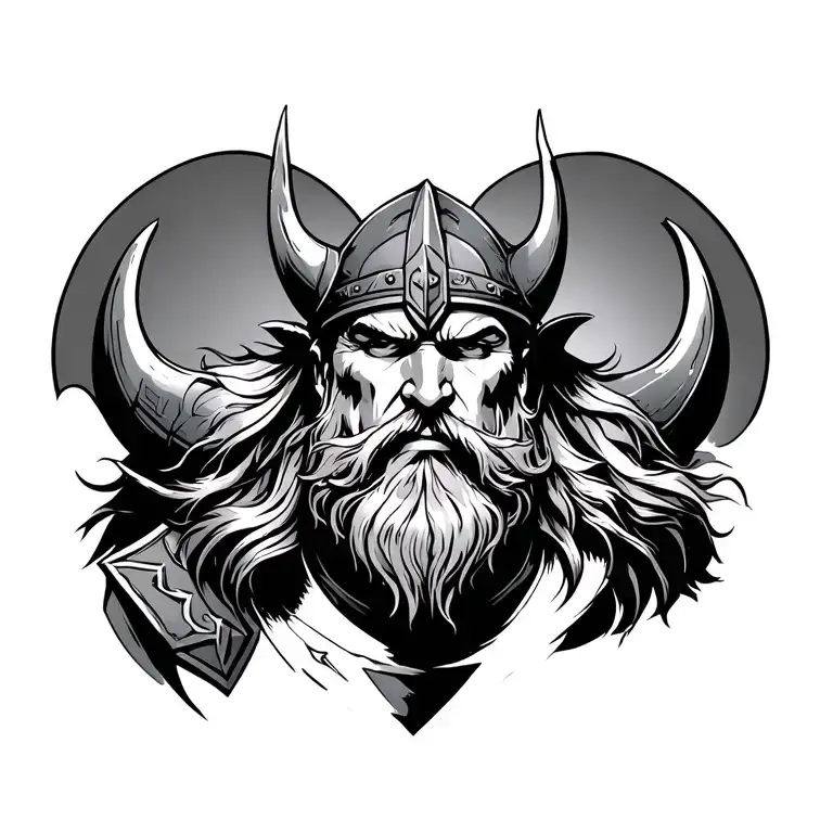 viking warrior tattoo design idea