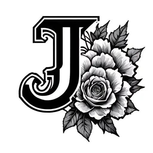 Hidden J tattoo design idea