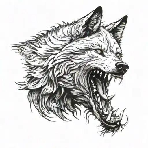 mind blowing and cold blooded wolf head tattoo tattoo design idea