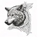 mind blowing and cold blooded wolf head tattoo tattoo design idea