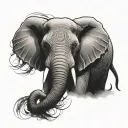 female elephant  warhammer tattoo design idea