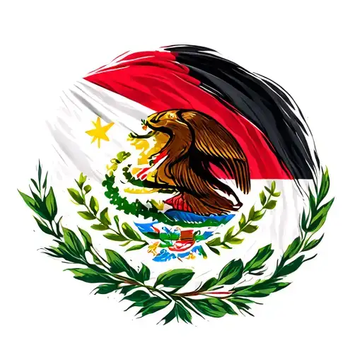Filipino and Mexican flag incorporated tattoo design idea