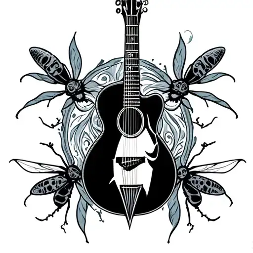 bluegrass, moonshine, lightning bugs, tennessee symbol tattoo design idea