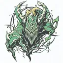 minimalist thresh tattoo design idea