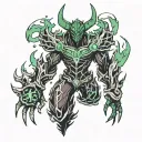 minimalist thresh tattoo design idea