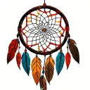 native American dreamcatcher tattoo design idea