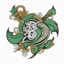 Jersey with the number 8 tattoo design idea