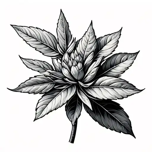 Sage Plant tattoo design idea