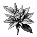Sage Plant tattoo design idea