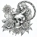 alice in chains breaking and bursting tattoo design idea
