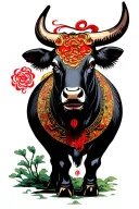 Chinese ox tattoo design idea