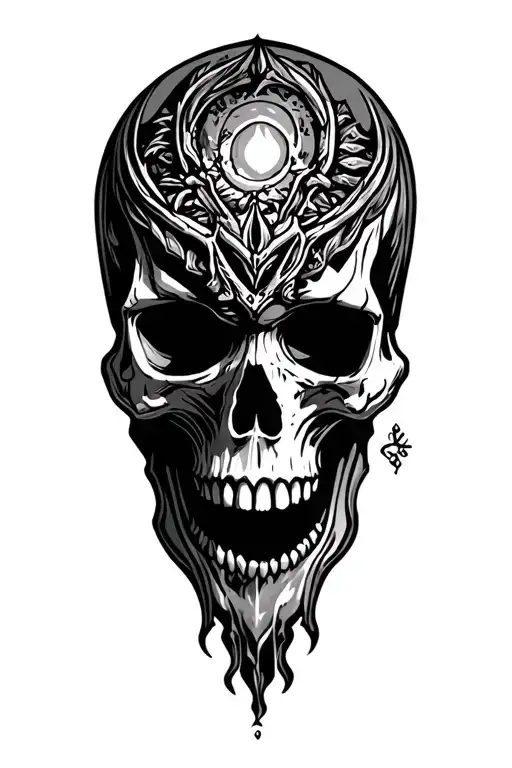 desert theme no skull  tattoo design idea