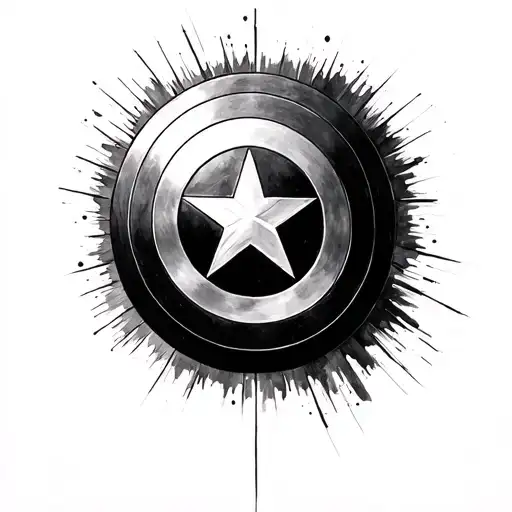 Captain America Shield tattoo design idea