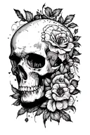 hate and love tattoo design idea