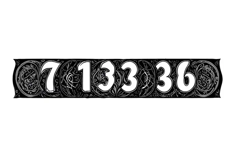 Numerology tattoo design idea